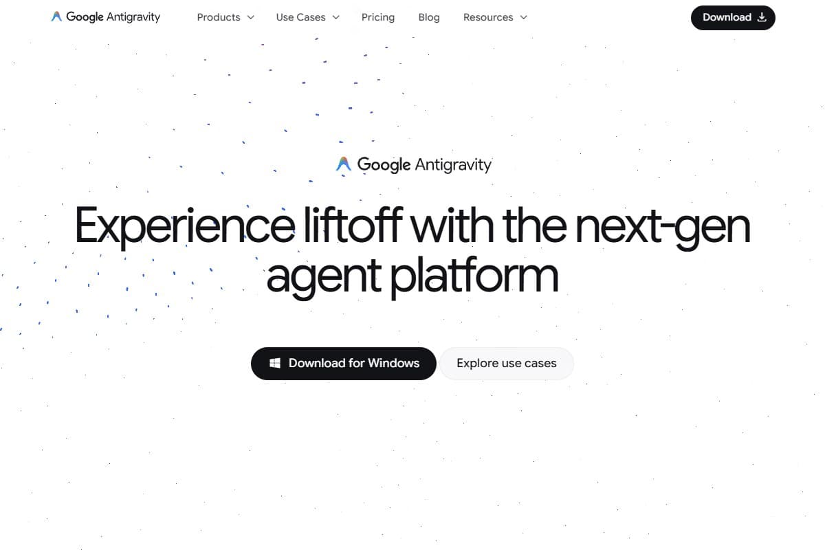 Screenshot: Google Antigravity 2 — the landing page where the four pricing tiers start