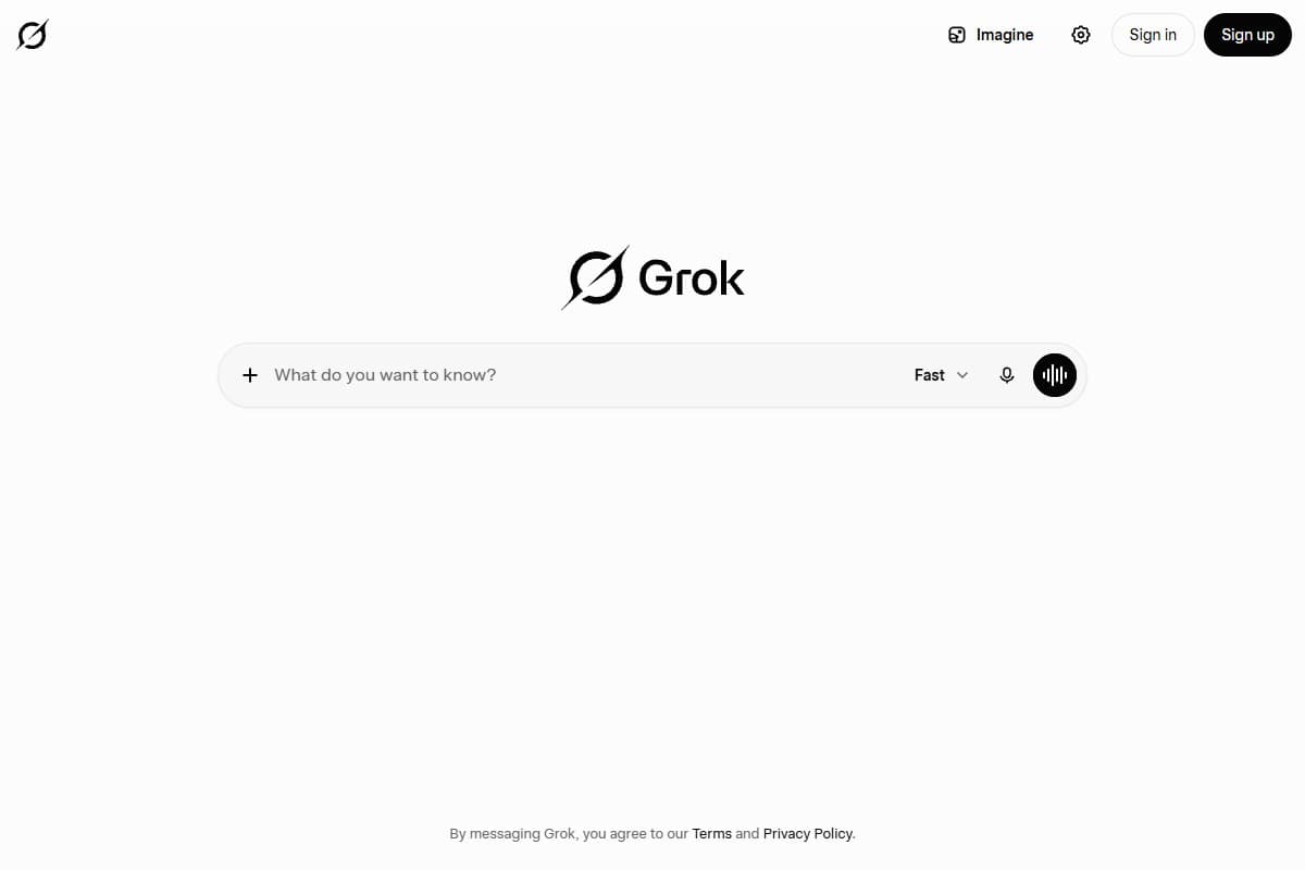 Screenshot: Grok — where Grok Imagine lives, captured June 2026